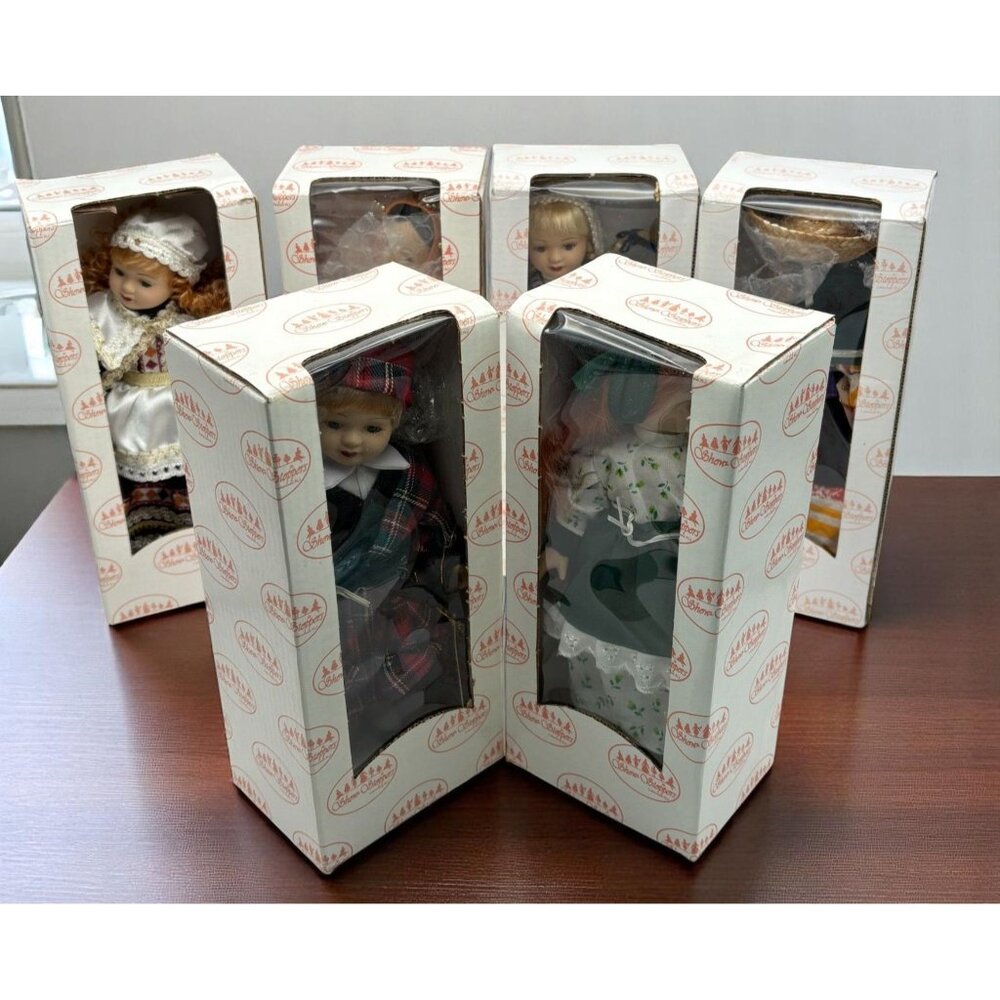 Lot of 6 Show Stoppers Dolls Children of All Nations Vintage in Box Peru Ireland